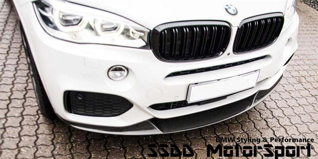 BMW F15 X5 F16 X6 M Look Double Slats Black Kidney Grilles - SSDD