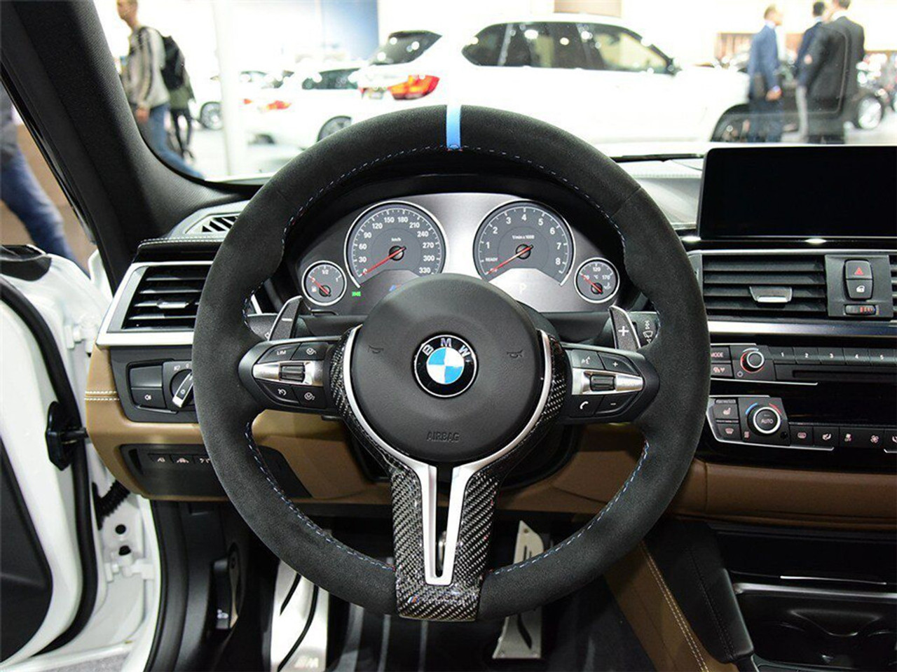 BMW M2 M3 M4 M5 M6 X5M X6M Carbon Fibre Steering Wheel Trim