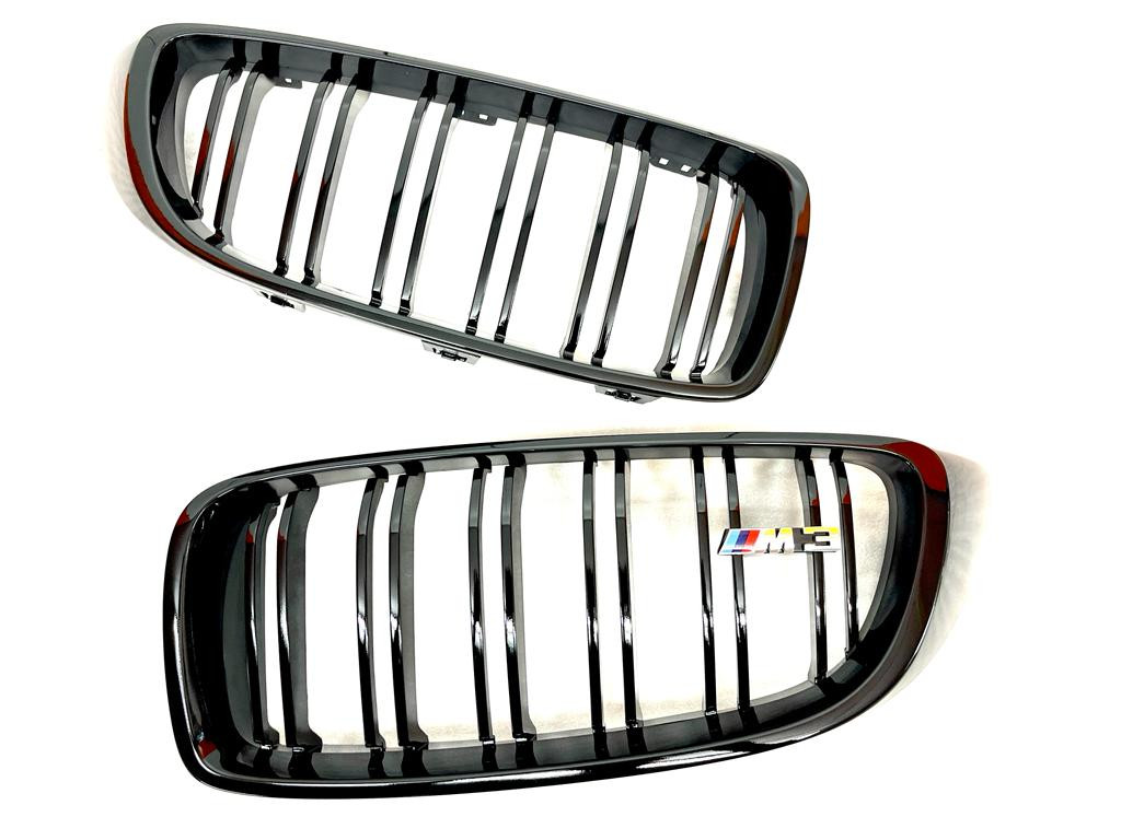 Gloss Black Kidney Grille Compatible For BMW 8 Series G14 Cabriole