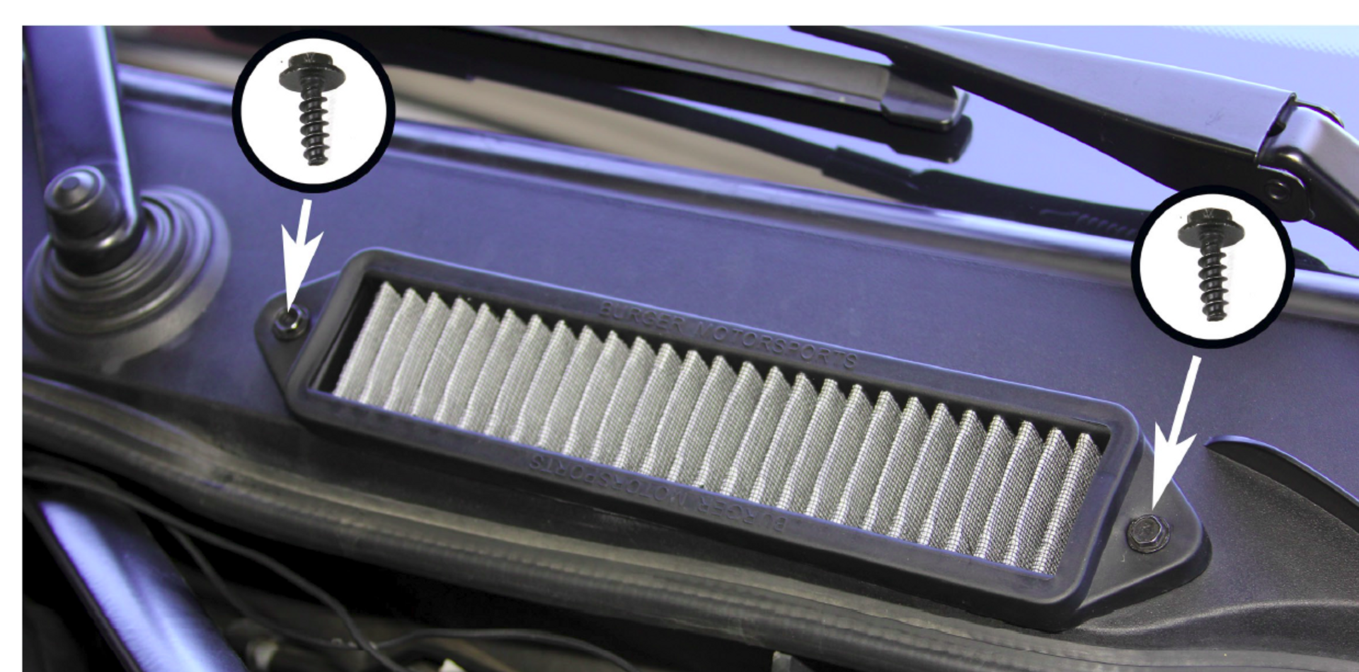 BMS BMW E82 E88 E90 E91 E92 E93 X1 Cowl Filters SSDD MotorSport Ltd