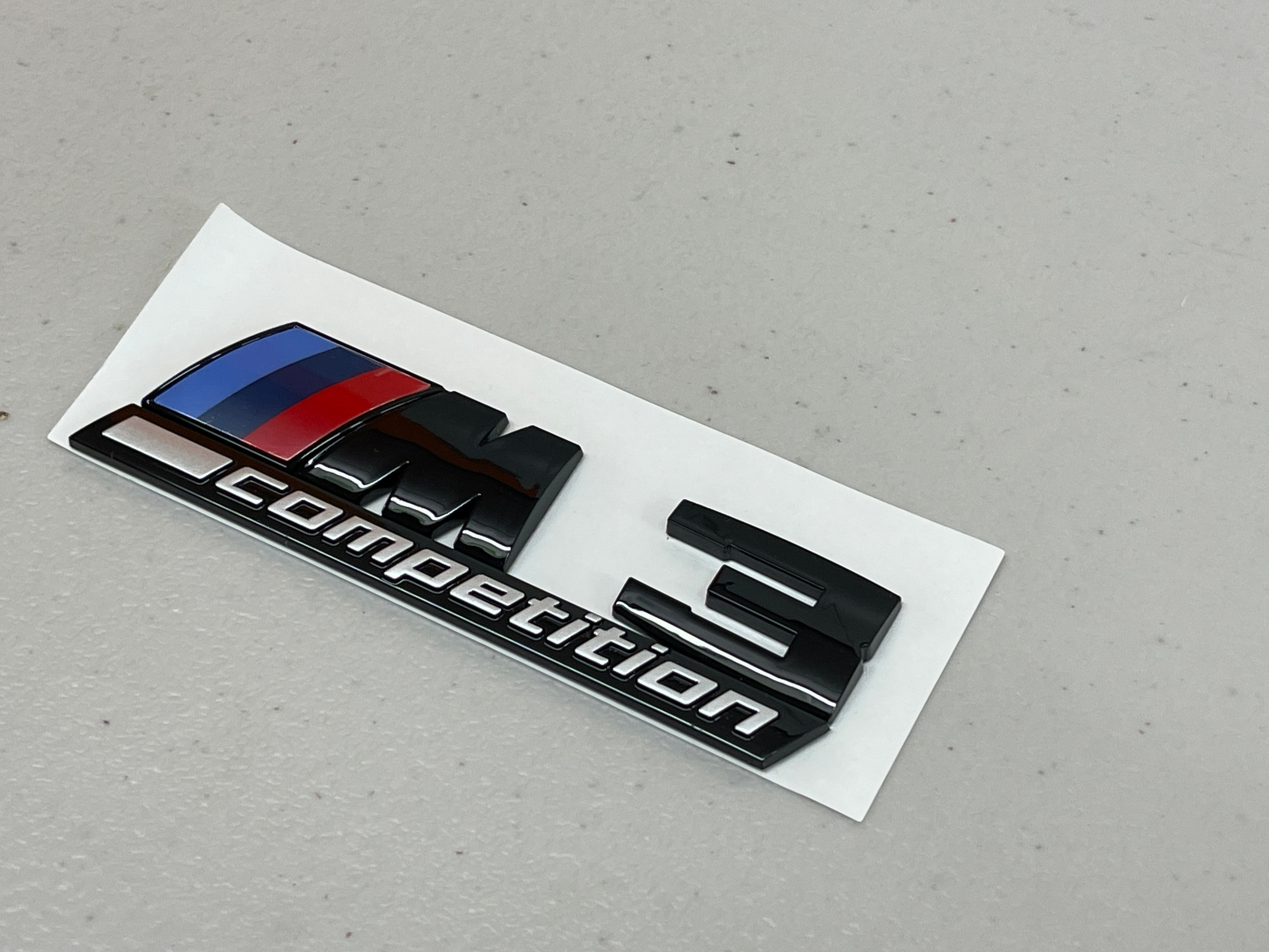 GLOSS BLACK M3 COMPETITION EMBLEMS BADGES - SSDD MotorSport Ltd
