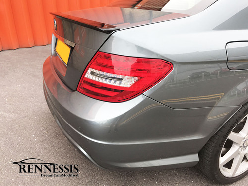 Painted Mercedes-Benz W204 AMG Style Boot Lip Spoiler 