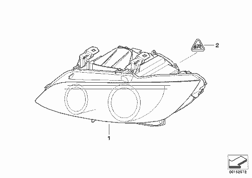 Genuine BMW E92 E93 Adaptive Xenon Headlight N/S 63117182515