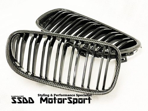 BMW E92 E93 LCI 10-13 Non-M3 Carbon Double Slats Kidney Grilles