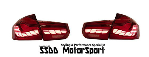 BMW F30 F80 M3 GTS Look OLED Rear Lights Retrofit Kit - Red/Clear