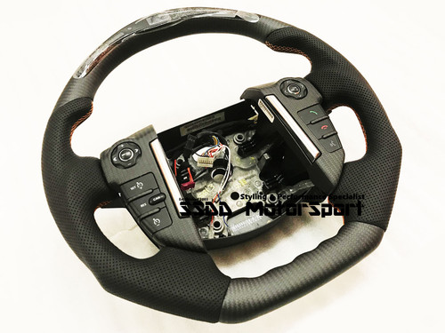 RANGE ROVER SPORT Custom Flat Bottom Carbon LED Race Display Steering Wheel