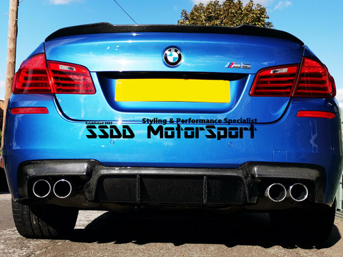 BMW F10 M5 M Sport 3D GT Carbon Fibre Rear Bumper Diffuser