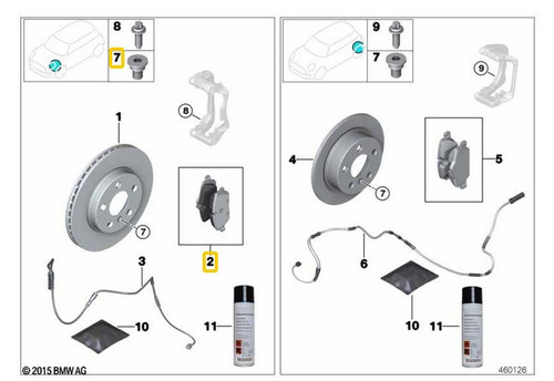 Genuine BMW Front Brake Pads 34106884492 G42 / G20 / G28 / G21 / G22 / G23 / G26 / G30 / G31 / G01 / G02 / G29 Genuine BMW Front Brake Pads 34106884492 G42 / G20 / G28 / G21 / G22 / G23 / G26 / G30 / G31 / G01 / G02 / G29