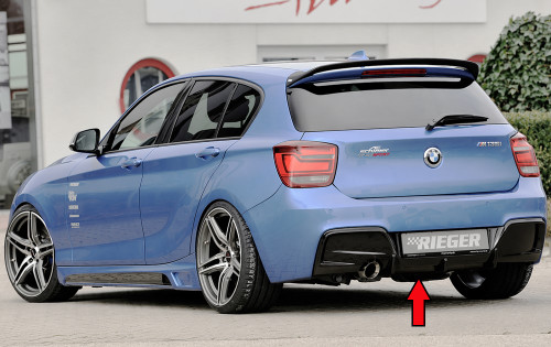 Rieger Tuning Gloss Black Diffuser for BMW F20 F21 PRE-LCI With Single Exhaust Left
