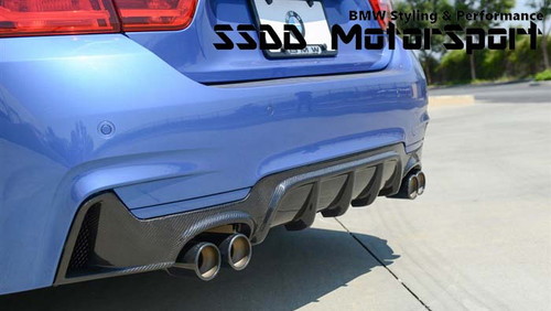 BMW F32 F33 F36 Msport Carbon Fibre Quad Diffuser