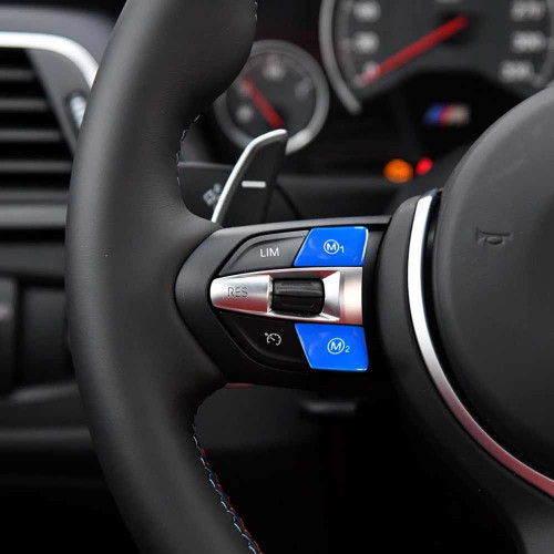 RENNESSIS Blue M1 M2 Steering Wheel Buttons for BMW F8X M2 M3 M4 M5 M6 X5M X6M Models (PAIR) RENNESSIS Blue M1 M2 Steering Wheel Buttons for BMW F8X M2 M3 M4 M5 M6 X5M X6M Models (PAIR)