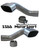 Genuine BMW E70 X5 4.8i Look Exhaust Tailpipes Retrofit Kit - Left + Right 18302147646 & 18302147647