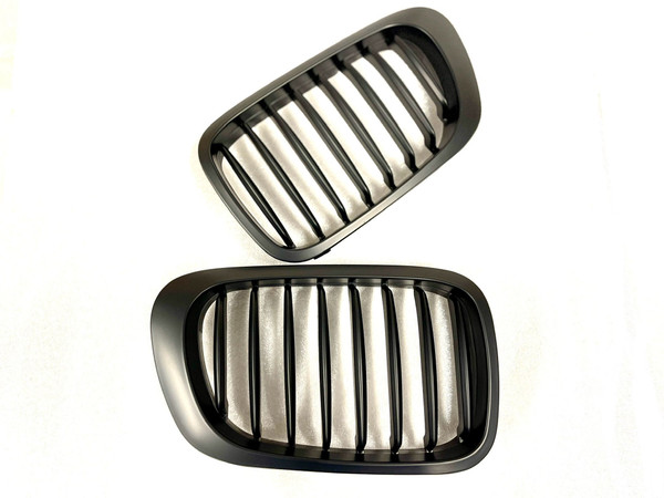 BMW E46 2D 99-03 & M3 01-06 Matte Black Kidney Grilles
