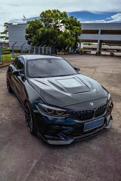BMW F87 M2 COMPETITION M2C VRS Style V2 Carbon Fibre Front Splitter Set - 2 Pieces