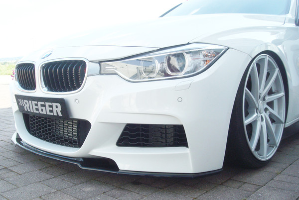 Rieger BMW F30 F31 Msport high gloss black front splitter
