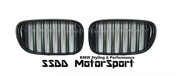 BMW G11 7 series m look double slats gloss black performance kidney grilles