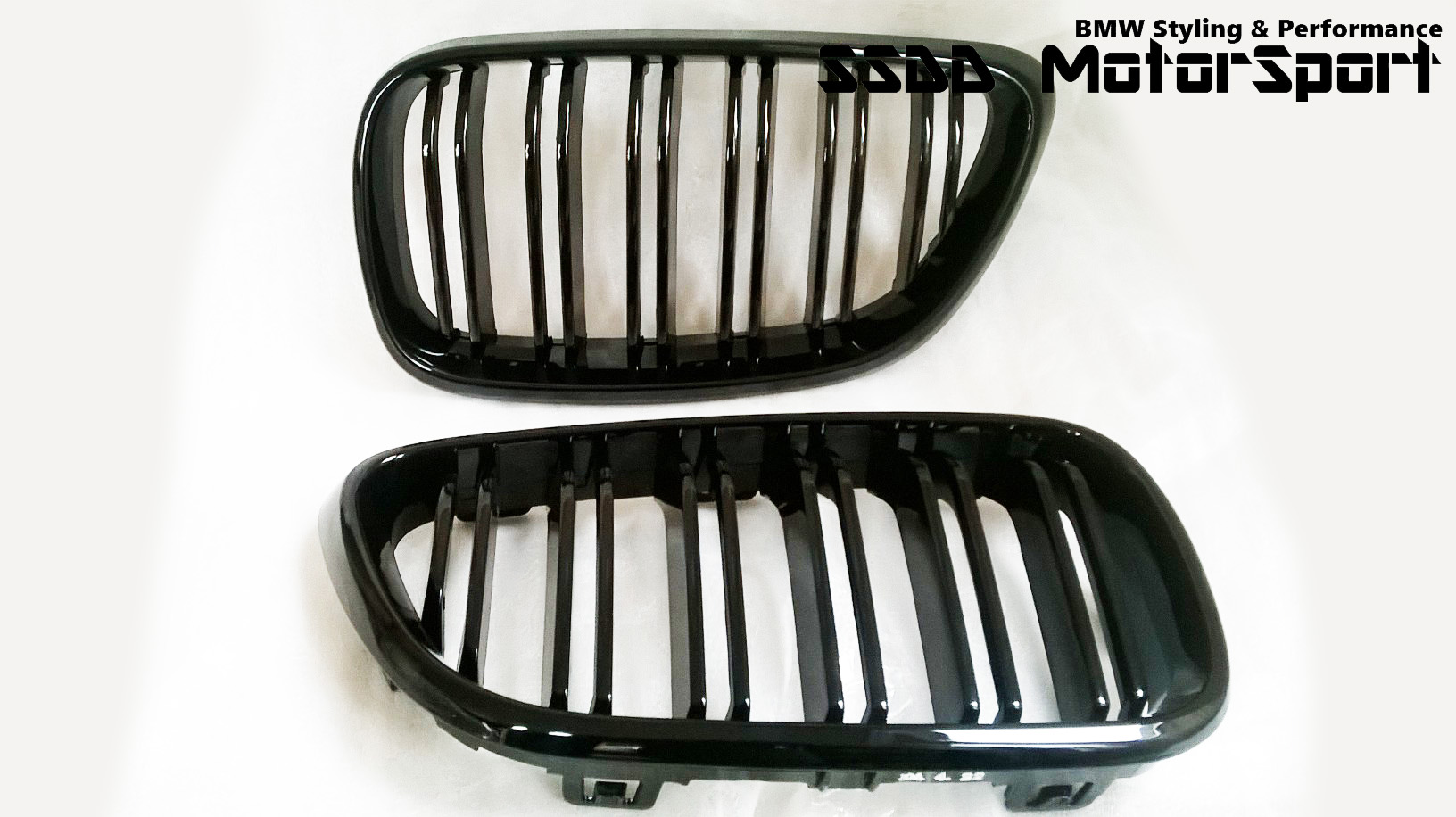 F22 F23 F87 M2 Gloss Black Double Slats Kidney Grilles