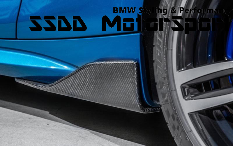 Car Side Skirt 200 X 11cm Carbon Fiber Style 4 Section Type Left Right Side Skirt