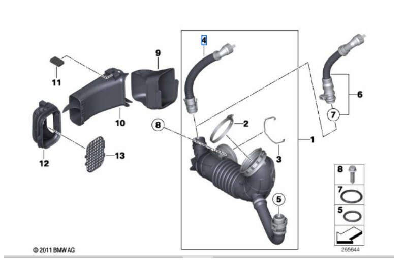 Genuine BMW Intake Breather Pipe 13717823517 N47N B47 SSDD MotorSport Ltd