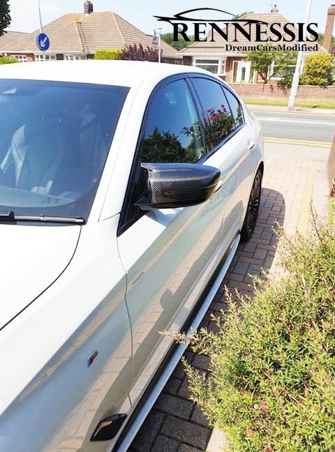 Side Mirror Cover Set Carbon Fiber suitable for BMW 5 (G30) Sedan