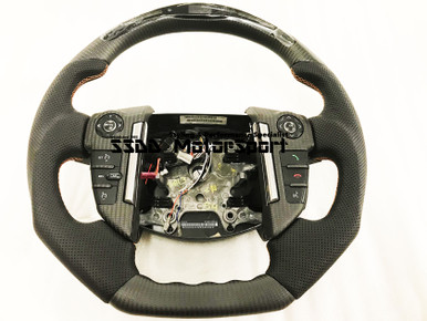 RANGE ROVER SPORT Custom Flat Bottom Carbon LED Race Display Steering ...