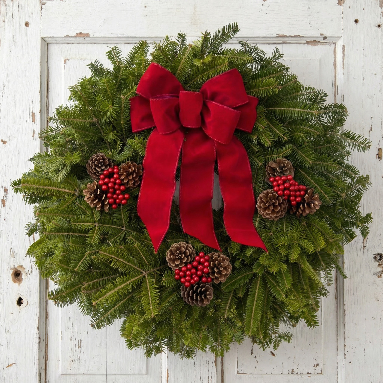 Acadia Bold Fresh Maine Balsam Wreath | Premium Gift Delivery