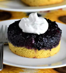 Blueberry Upside Down Mini Cakes