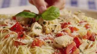 ​Basil Chicken Over Angel Hair Pasta