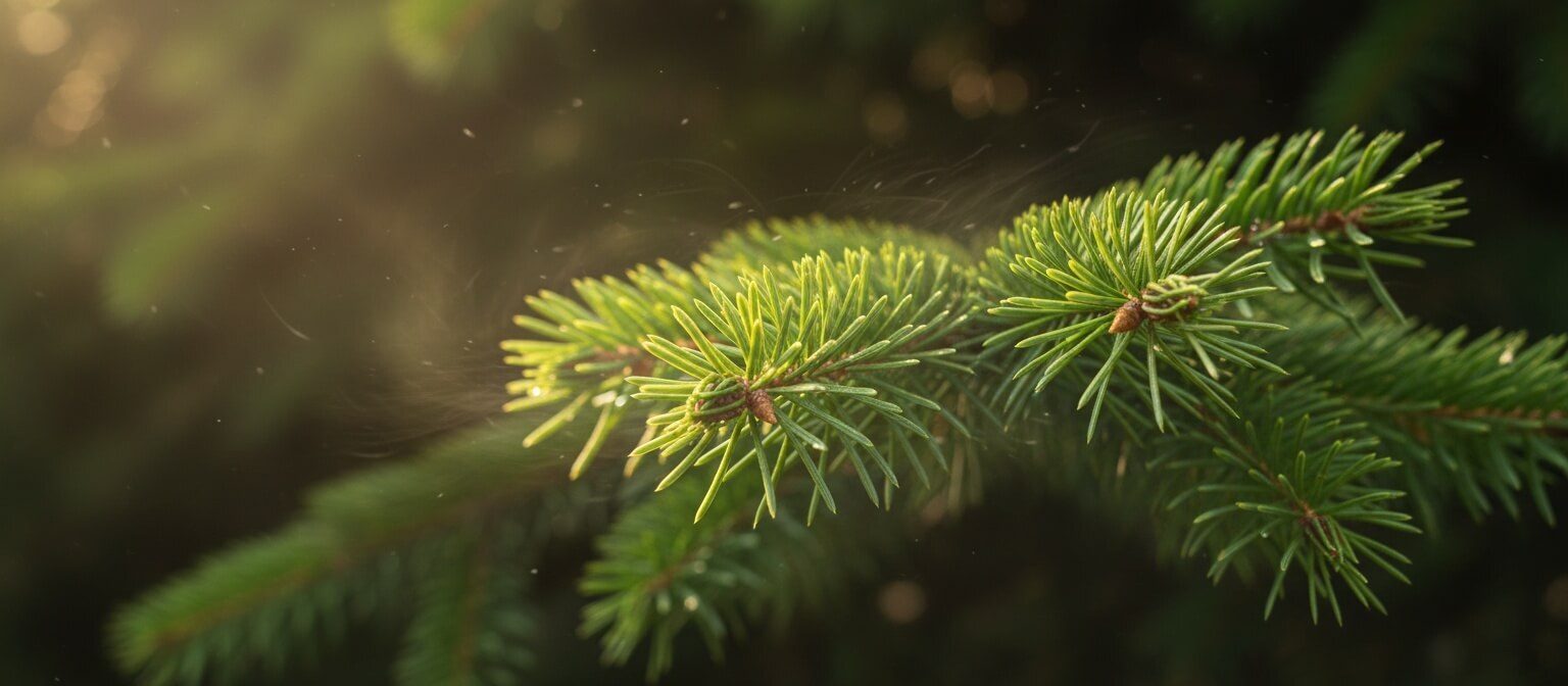 Close up of fresh Maine Balsam Fir needles