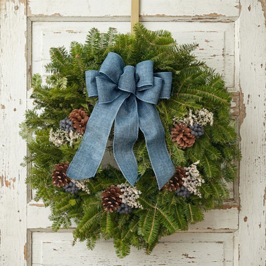 深い森のリース Christmas wreath Blueberry Artisan Fresh Maine Balsam Wreath | Blue Holiday Gift