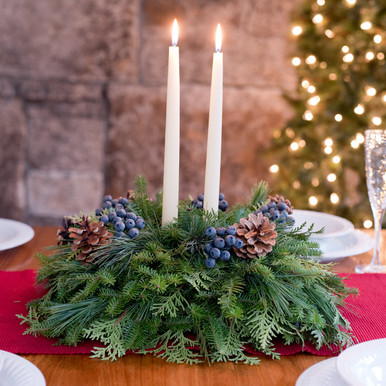 Blueberry Holiday Centerpiece – Fresh Christmas Centerpiece