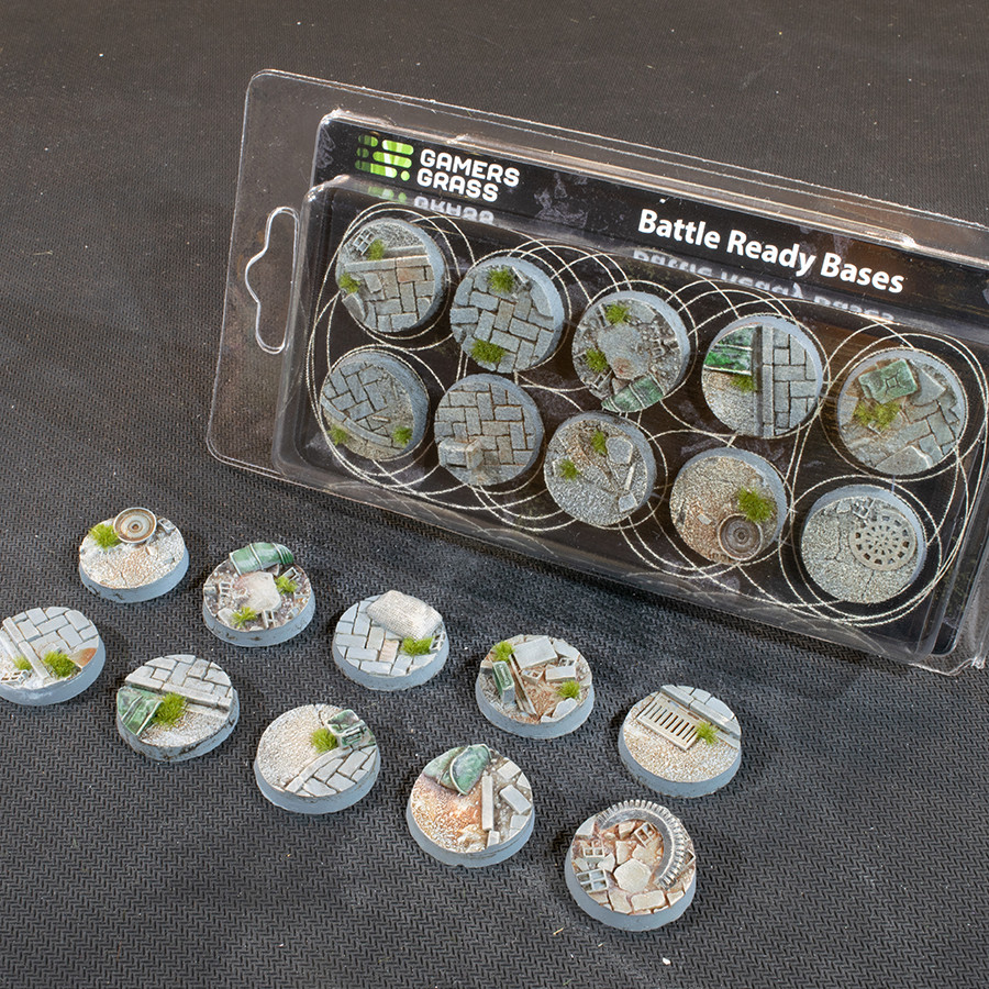 GamersGrass Battle Ready Bases – Badland Bases Round 60mm, 2 Stück, Handbemalt