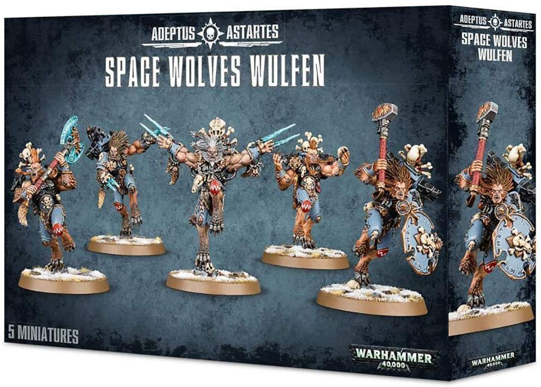 Figurines Warhammer 40K Wulfen Space Wolves Version 1 - Métal - Pack De 5 - Occasion