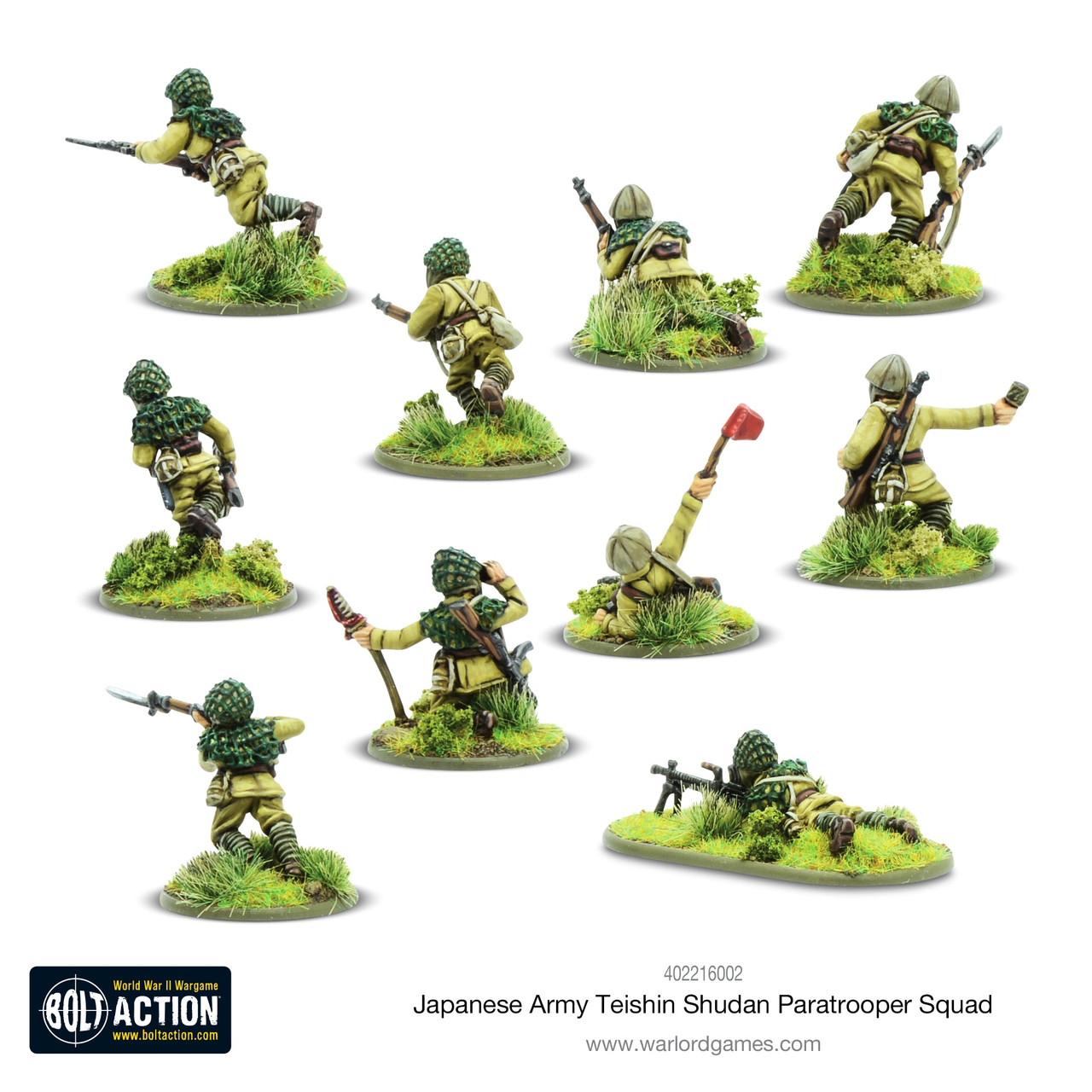 Bolt Action Japanese Teishin Shudan Paratrooper Squad