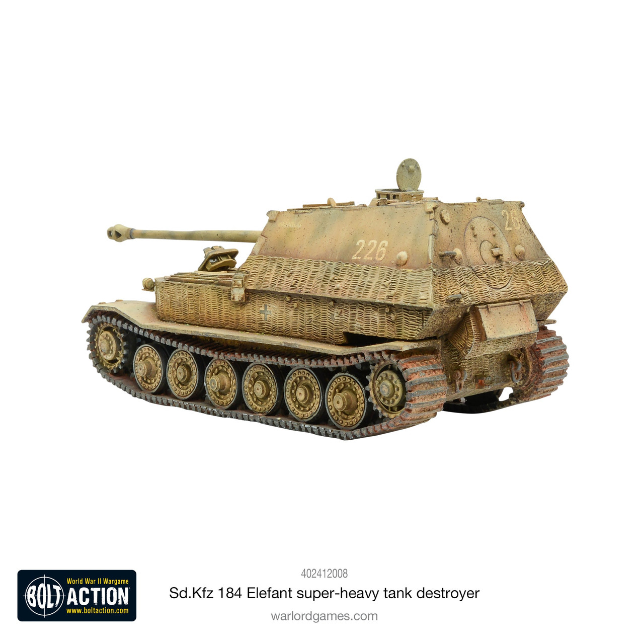 Bolt Action – Sd.Kfz 184 Elefant Cacciacarri Pesante – Scala 28mm (1/56) – Kit In Resina E Metallo Da Assemblare E Verniciare