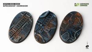 Gamers Grass: Spaceship Corridor Bases, Oval 75mm (x3) Gamers Grass: Spaceship Corridor Bases, Oval 75mm (x3)