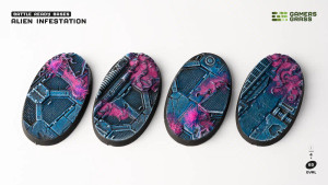 Gamers Grass: Alien Infestation Bases, Oval 60mm (x4) Gamers Grass: Alien Infestation Bases, Oval 60mm (x4)