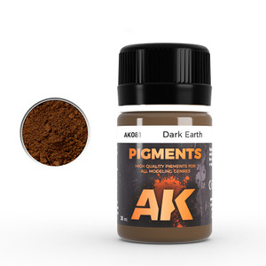 AK Interactive: Dark Earth Powder Pigment - 35ml AK Interactive: Dark Earth Powder Pigment - 35ml