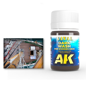 AK Interactive: Dark Wash for Wood Decks - 35ml AK Interactive: Dark Wash for Wood Decks - 35ml
