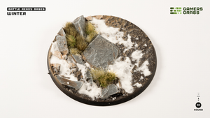 Gamers Grass: Winter Bases - Round 90mm (x1) Gamers Grass: Winter Bases - Round 90mm (x1)