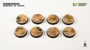 Gamers Grass: Deserts of Maahl Bases -  Round 28mm (x8)