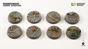 Gamers Grass: Urban Warfare Bases -  Round 28mm (x8)