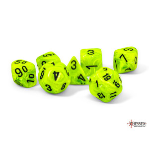 Chessex: 7-Die Set Mega-Hedrals Vortex: Bright Green/Black Chessex: 7-Die Set Mega-Hedrals Vortex: Bright Green/Black