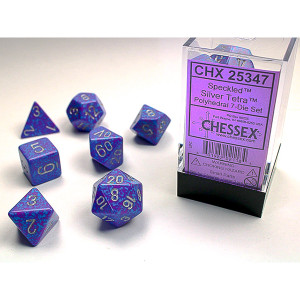 Chessex: 7-Die Set Speckled: Silver Tetra