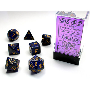 Chessex: 7-Die Set Speckled: Golden Cobalt