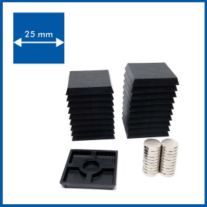 Cobalt Keep: Square - 25mm Square Bases - 20 Pack with Magnets Cobalt Keep: Square - 25mm Square Bases - 20 Pack with Magnets