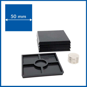 Cobalt Keep: Square - 50mm Square Bases - 5 Packs with Magnets Cobalt Keep: Square - 50mm Square Bases - 5 Packs with Magnets