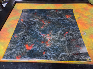 1 x 3x3 Vinyl Gaming Mat USED