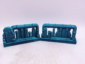 2 x Warhammer 40k Pipe Terrain Set (blue)