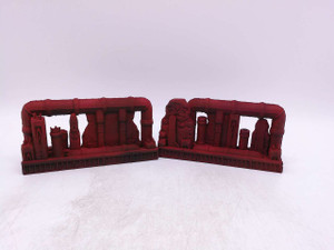 2 x Warhammer 40k Pipe Terrain Set (red)
